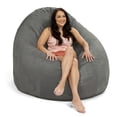 thumbnail image 2 of Jaxx Cocoon Large Bean Bag Chair for Adults with Protective Inner-Liner, Charcoal (Set of 1), 2 of 8