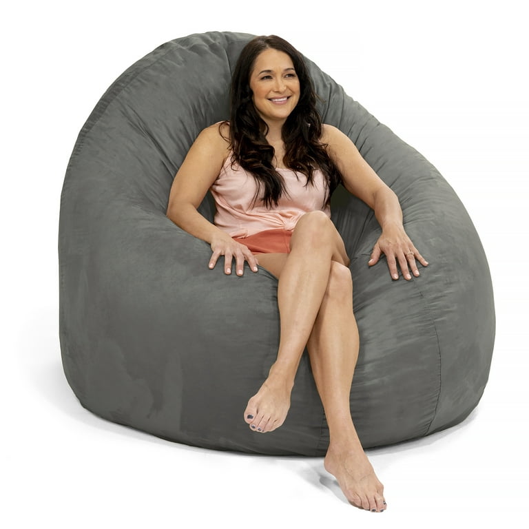Jaxx 6' Cocoon Large Bean Bag Chair in Charcoal