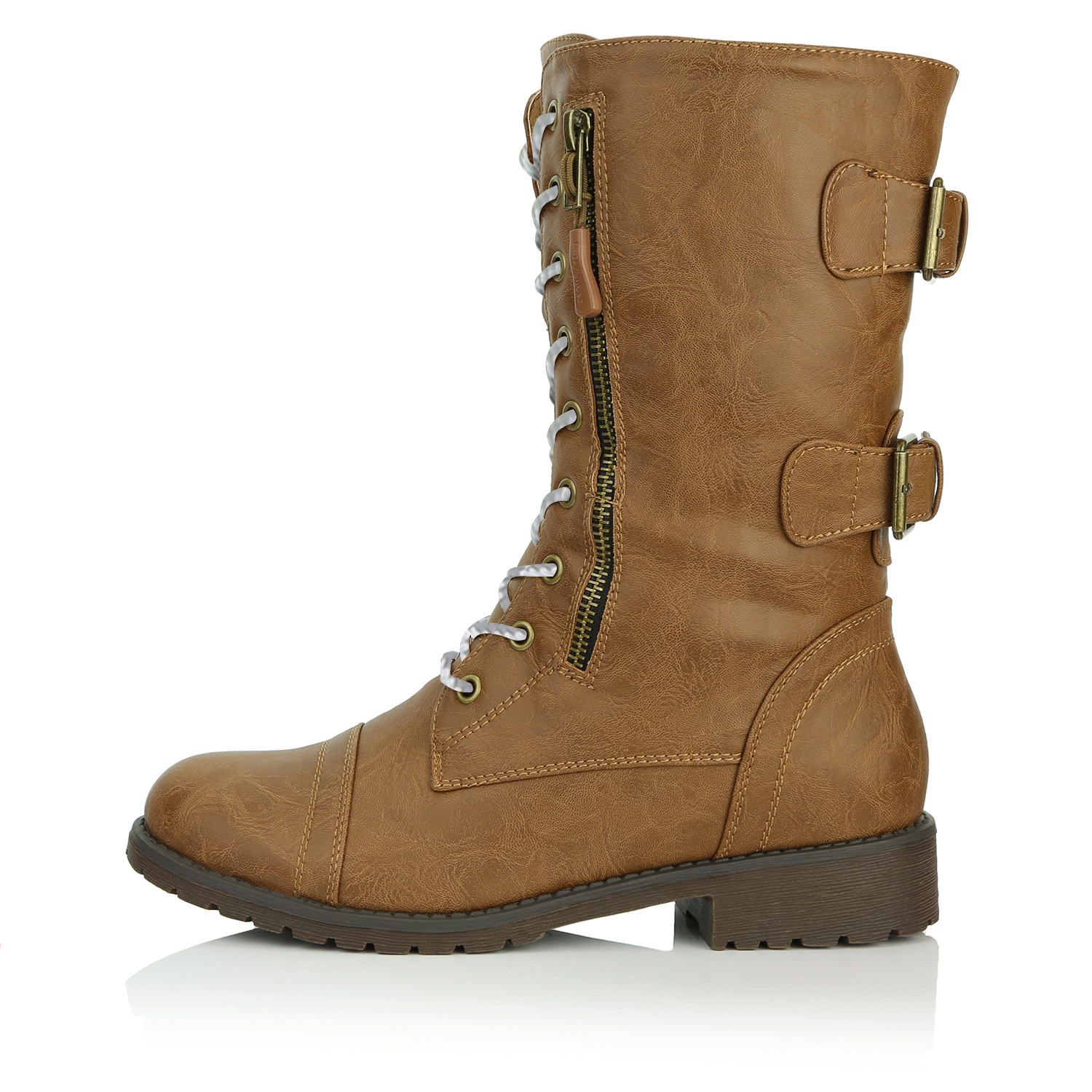 DailyShoes Motorcycle Wedge Boots Women 