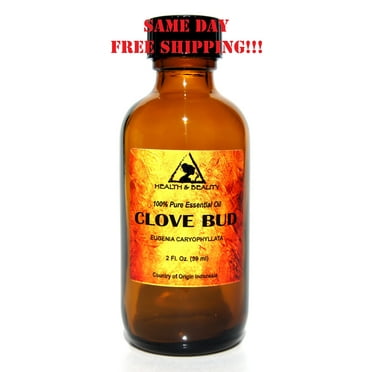 CLOVE BUD ESSENTIAL OIL AROMATHERAPY 100% PURE NATURAL GLASS BOTT 2.0 OZ, 59 ml