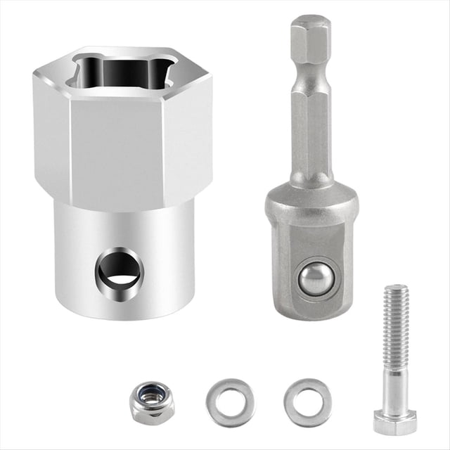 Adaptador de Taladro Inalámbrico con de Manivela para Remolque de Viento Superior de Acero Inoxidable con Broca Adaptadora de Casquillo de 1/2 Pulgada