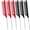 Black+Red, variant on 6 Pieces Comb Braiding Comb for Parting, Carbon Fiber Combs Anti-Static Heat Resistant Tail Comb Styling Comb with Stainless Steel Handle for Hair Salon Home Supplies