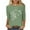 Green Plus Size Blouse for Women_x, variant on CYMMPU Blouses for Women Dressy Casual Round Neck Spring Tops Flower Pattern Tunic Tops Loose Fit Summer Fashion Shirts 3/4 Sleeve Lightweight Basic T-Shirts Green XXL