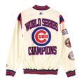 thumbnail image 3 of STARTER Mens Cubs World Series Champions Varsity Jacket, Off-White, Large, 3 of 3