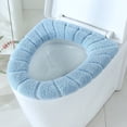 thumbnail image 5 of Asiento de inodoro, cojín de asiento de inodoro, artículos de primera necesidad, muebles de baño（Rosa）, 5 of 5