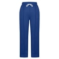 thumbnail image 6 of Sewkxo Womens Wide Leg Sweatpants High Waisted Baggy Pants Fashion Drawstring Athletic Joggers,Blue S, 6 of 7