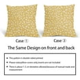 thumbnail image 4 of Golden Yellow and Cream Floral Pillow Covers 18x18 Inch Set of 2 Vintage Flower Outdoor Decorative Throw Pillows Small Floral Block Print Rustic Farmhouse Pillowcases for Couch Decor, 4 of 6