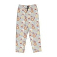 thumbnail image 6 of Uemuo Butterfly Flower Pattern Women's Wide Leg Palazzo Lounge Pants with Pockets Light Weight Loose Comfy Casual Pajama Pants-Large, 6 of 9