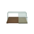 thumbnail image 2 of Casabianca Furniture Modern Kinetic Glass Cocktail Table in Brown, 2 of 2