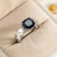 thumbnail image 4 of K-KED Elegant 925 Silver Filled Rings Women Cubic Zirconia Delicate Jewelry Sz 6-10-8-Royal Blue, 4 of 8