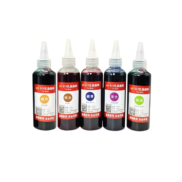 Hyknon Home Decor 5 Bottles Kit Muti-Color Dyes Permanent Paint For DIY Arts ClotheS Fabric 520ml Home Decor