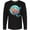 AB-Black, variant on Inktastic Fort Lauderdale, Florida Swimming Sea Turtle with Bubbles Long Sleeve T-Shirt