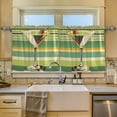 thumbnail image 2 of Yayeee Kitchen Curtains Set of 2 Light Filtering 57"x24" Over Sink Window Panels, Colorful Martini, 2 of 7