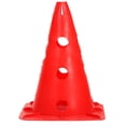 thumbnail image 1 of Conos de carretera de obstáculos de fútbol, barril de marca de fútbol con agujero, equipo de entrenamiento deportivo (rojo), 1 ud., 1 of 3