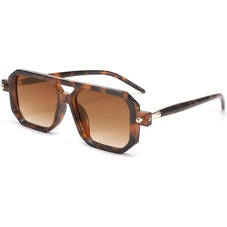 Classic Aviator Sunglasses for Women Metal Spring Hinges SJ1030 HYwys Stylish and Timeless Classic Aviator Sunglasses for  main image 3