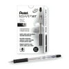 Pentel R.S.V.P. RT Refillable Retractable Ballpoint Pen, 1.0 mm Medium Tip, Black Ink, Clear Barrel, Pack of 12