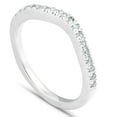 thumbnail image 3 of Pompeii 1/8ct Curved Diamond Wedding Ring 14K White Gold (G/H,I1-I2), 3 of 4