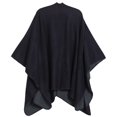 thumbnail image 2 of Sakkas Mari Women's Reversible Large Poncho Shawl Wrap Scarf Cape Ruana Blanket - Navy - One Size Regular, 2 of 7