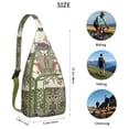 thumbnail image 2 of Ethnic Mandala Sling Backpack - Exotic Paisley & Abstract Pattern, Fashionable Layered Storage Pack for Students & Outdoor Enthusiasts, 2 of 2