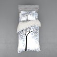 thumbnail image 1 of Ambesonne Winter Bedding Set 3 Pcs, Tree with Snowflakes, Twin XL, Blue Black White, 1 of 3