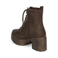 thumbnail image 3 of New Women Indulge Mona I Faux Suede Platform Lug Sole Block Heel Combat Bootie, 3 of 7