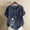 Navy, variant on SYMOID Womens Misses Casual Fashion Printed Round Neck Short Sleeve Button Blouse for Daily Wear,Pink,Size L