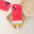 thumbnail image 5 of Funda para iPhone 13 con diseño de sandía 3D con soporte para teléfono, funda protectora suave Kawaii para mujeres y niñas-sandía ER, 5 of 5
