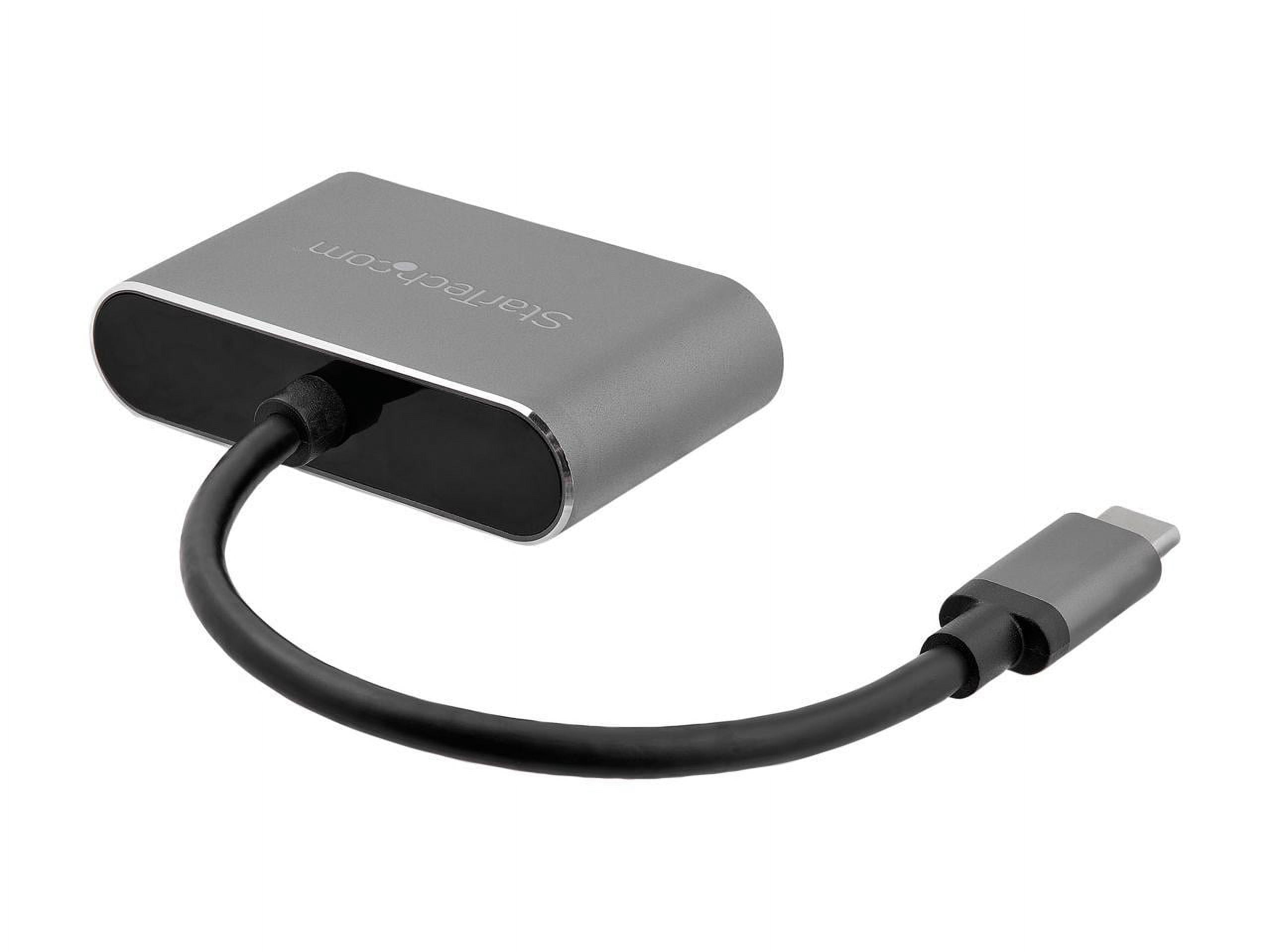 StarTech.com CDP2HDVGA USB C to VGA and HDMI Adapter - Aluminum - USB-C Multiport Adapter - 6 in / 15.24 cm Built-In Cable