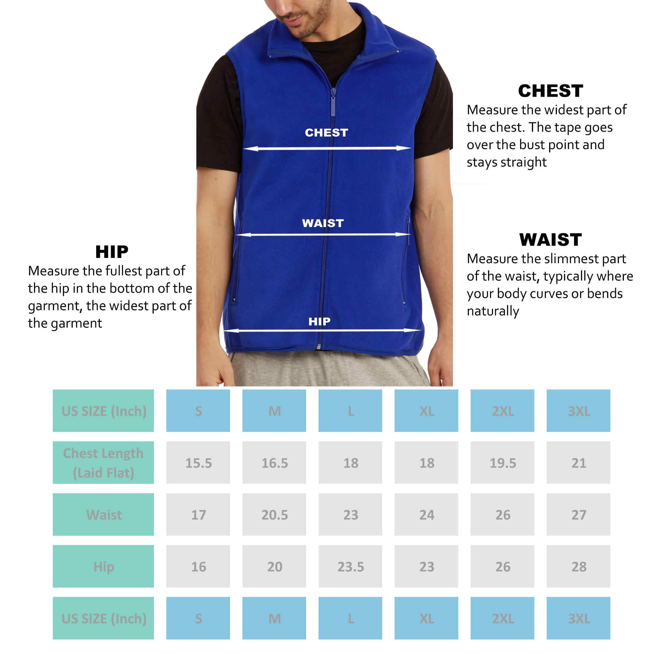 Men's Full-Zip Polar Fleece Vest, Royal Blue S, 1 Count, 1 Pack