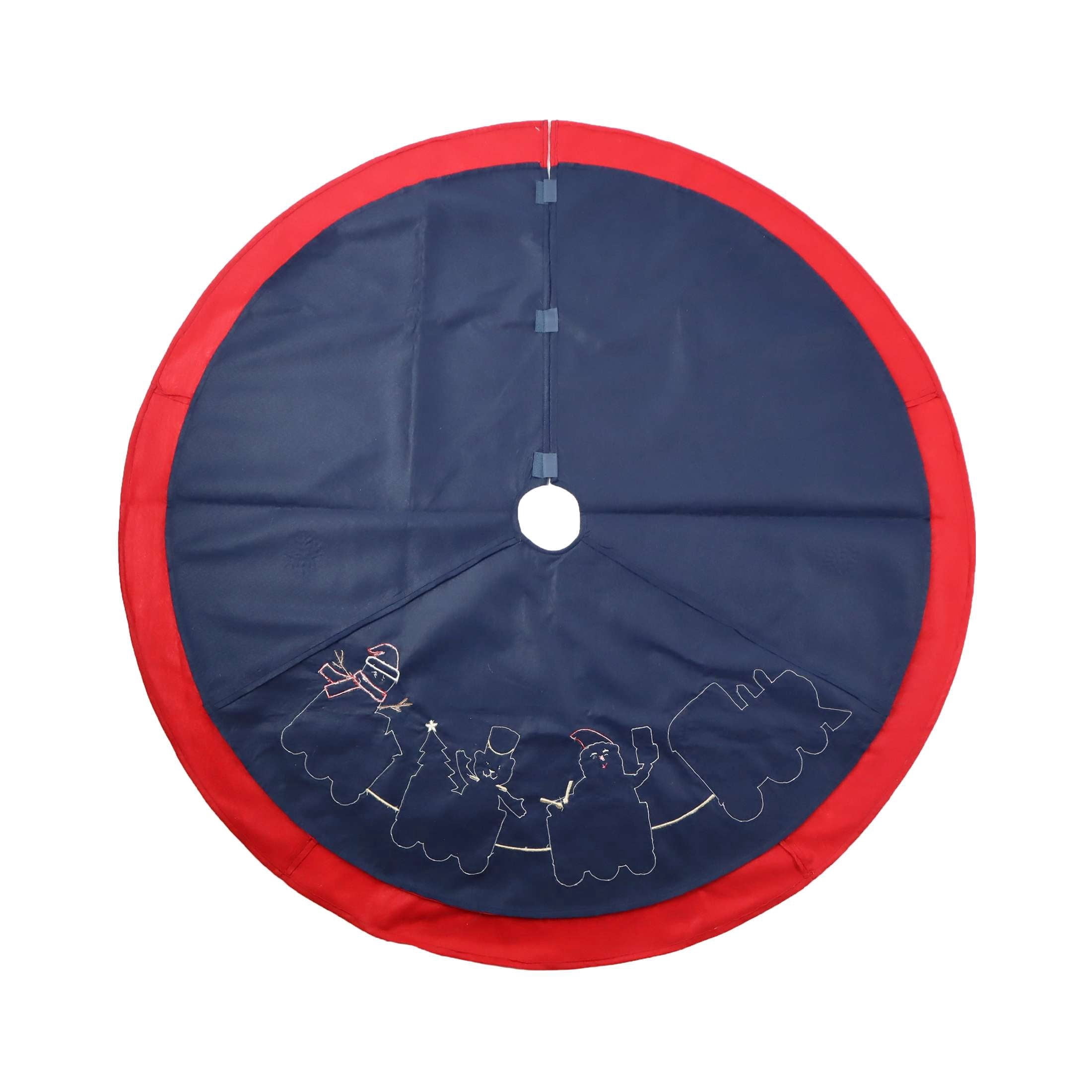 Santa, Bear, and Snowman Felt Christmas Tree Skirt, Multicolor, 48", by Holiday Time