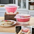thumbnail image 2 of Compact Microwave Rice Cooker or Vegetable Steamer with Lid, 2 of 7