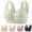 Black, variant on Women Plus Size Front Closure Wirefree Bra For Mature Women Lightweight Padded Back Enhancing Seamless Vest Soft Support Breathable Fixed Cup Comfort Light Gray 40