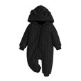 thumbnail image 3 of Toddler Kids Hooded Outfit Jumpsuit Rompers,Cute Warm Solid Color Long Sleeved Zipper Kids Snowsuit,Winter Kids Essentials, 3 of 10