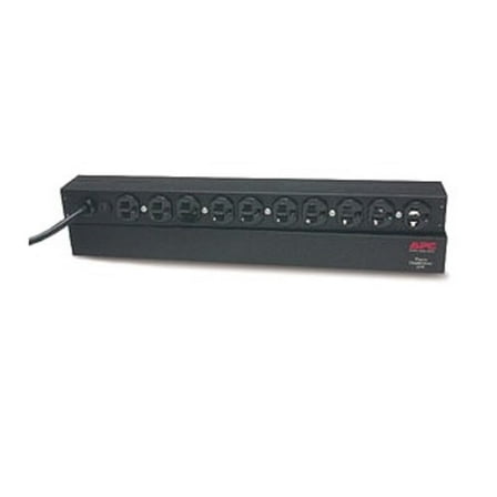APC Rack Mount PDU, Basic 100V-120V/15A, (10) Outlets, 1U Horizontal AP9562