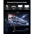 thumbnail image 3 of Restored KTC  H34S5 34" UWQHD Curved Gaming Monitor, 3440x1440 Ultrawide 1500R, 180Hz 21:9 Display, 1ms, 4000:1 Contrast, Tilt/Swivel/Pivot/Height Adjust, HDMI2.0 & DP1.4, 3 of 8