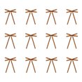thumbnail image 2 of Trovenix 12 Pack Christmas Vintage Double Ear Velvet Bow Hanging Ornaments Set For Xmas Tree Holiday House Party Decoration, 2 of 6