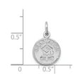 thumbnail image 4 of 14k White Gold Polished Graduation Disc (11x18mm) Pendant / Charm, 4 of 4