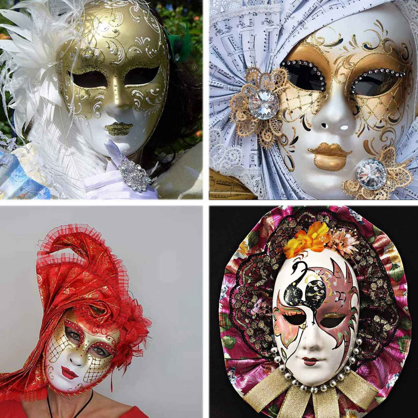 Plain White Masks To Decorate