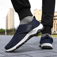 thumbnail image 5 of NexTorq Men's Breathable Mesh Walking Shoes Adjustable Strap Slip On Non-Slip Lightweight Casual Sneakers for Daily Wear Blue 44, 5 of 9
