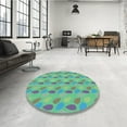 thumbnail image 4 of Ahgly Company Machine Washable Indoor Rectangle Transitional Green Area Rugs, 8' x 12', 4 of 7