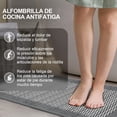 thumbnail image 4 of Juego de 2 Tapetes para Cocina 43x80+43x120cm Tapete Antifatiga Lavable y Antiderrapante Alfombras y Tapetes Caucho Natural Adecuado para Cocina Fregadero Oficina Lavandería Gris, 4 of 9