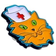 thumbnail image 2 of PinMart's Cat with Nurse's Cap Nursing Medical Enamel Lapel Pin, 2 of 3