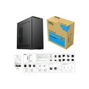 DIYPC DIY-S05-BK Black USB3.0 Steel ATX Mid Tower Computer Case, 3 x120mm Black Fan (2 x front, 1x Rear Pre-Installed)