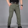 thumbnail image 2 of Men's Tactical Work Pants Stretch Wide Leg Loose Fit Quick-Dry Lightweight Casual Cargo Hiking Pants with Multi-Pockets, 2 of 4