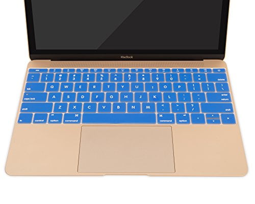 Mix Ombre Blue Mosiso Keyboard Cover Compatible MacBook Pro 13 Inch 2017 & 2016 Release A1708 No Touch Bar & New MacBook 12 Inch A1534 Silicone Protective Skin