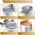 thumbnail image 3 of 3-in-1 Versatile Can Openers, Stainless Steel Bottle Opener Manual Can Openers, 3 of 4