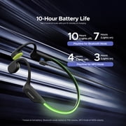 DOOGEE Bone Conduction Swimming Headphones, IP68 Waterproof Open Ear Headphones with 32GB MP3 Player, Bluetooth Audio and LED Safety Light