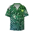 thumbnail image 5 of Daiia Green Disco Lights Men's Linen Shirts Short Sleeve Casual Shirts Button Down Shirt for Men Beach Summer Wedding Shirt-Medium, 5 of 6