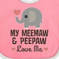 thumbnail image 4 of Inktastic Meemaw and Peepaw Love Me Grandchild Boys or Girls Baby Bib, 4 of 4