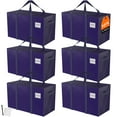 thumbnail image 3 of AcerichFad Moving Bags Heavy Duty, 6 Pack 107 L Extra Large Packing Storage Bags with Reinforced Handle Zipper for Moving Travel Camping College Supplies, Blue, 3 of 7